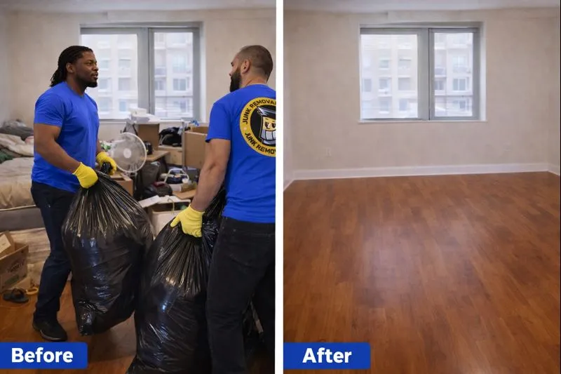 before and after apartment cleanout